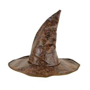 Chapeau de sorcière en cuir synthétique