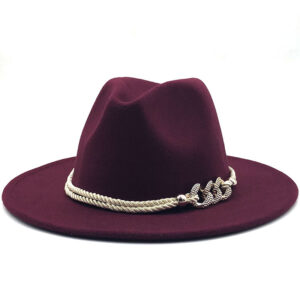Chapeau Fedora avec bijou