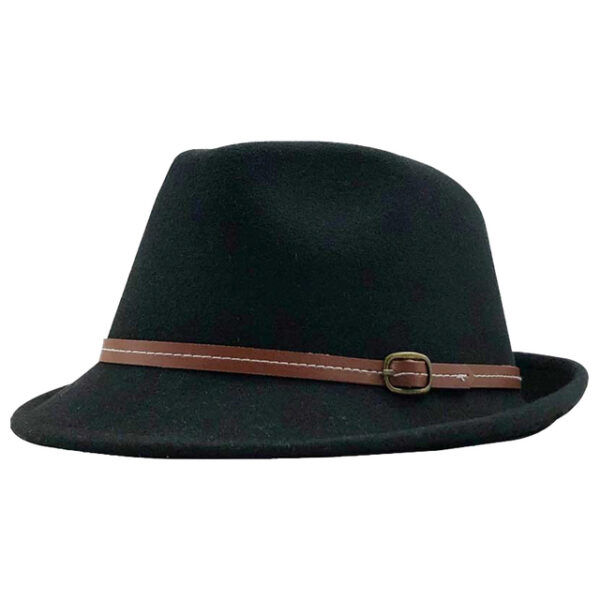 Chapeau italien en feutre avec ceinture en cuir