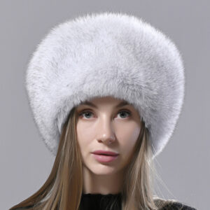 Chapeau russe rond en fourrure