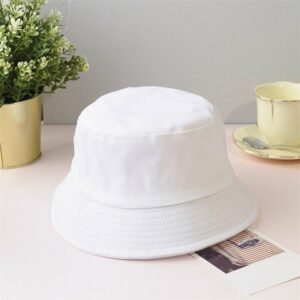 Chapeau bob en coton uni blanc