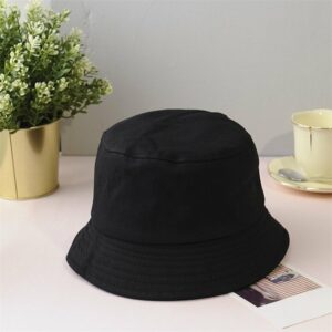 Chapeau bob en coton uni noir