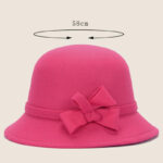 Chapeau cloche chaud rose pour femme