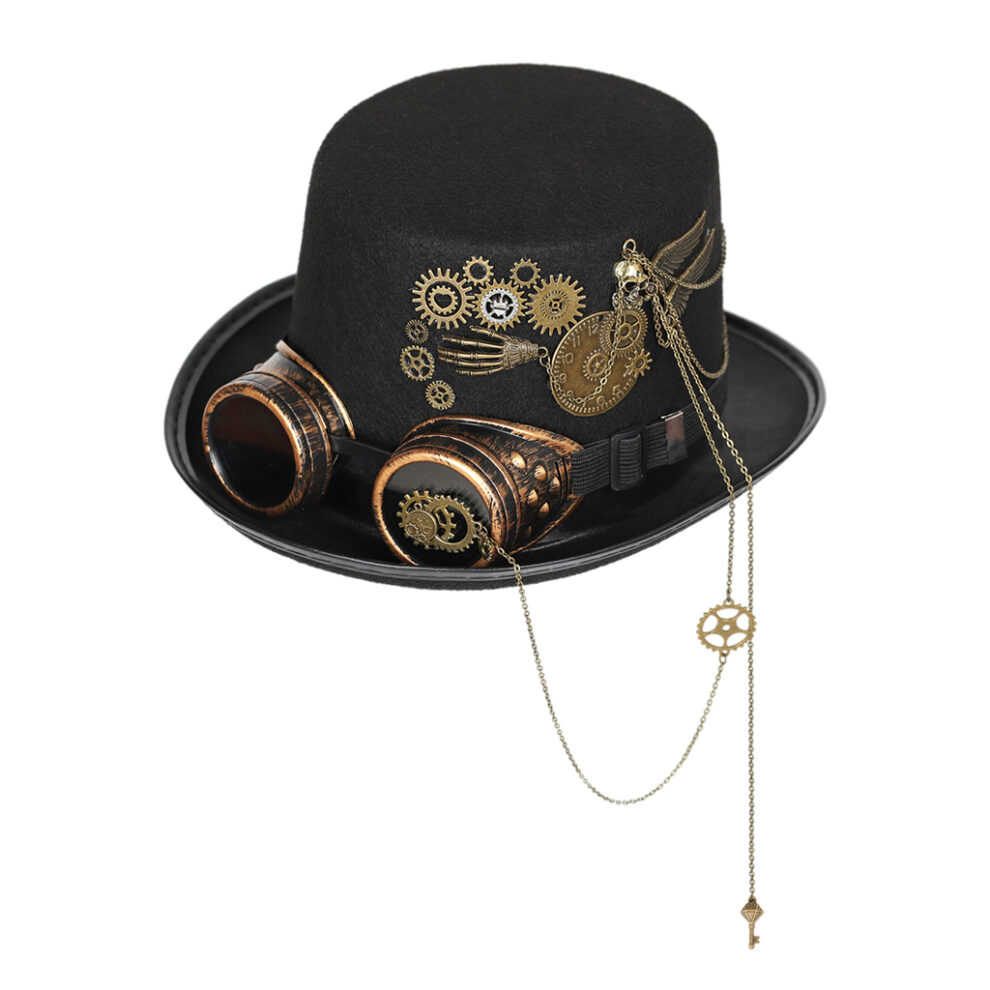 I LOVE FANCY DRESS Chapeau Haut-de-Forme En Feutre Noir Pour Enfant – Tour De Tête 55 Cm – Élégant Pour Costume Et Soirée