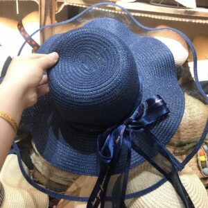 Chapeau breton en paille et tulle