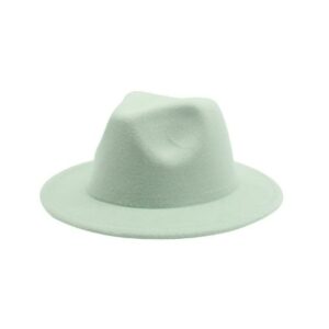 chapeau vert en feutre pour fills style western sur fond blanc