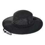 Chapeau safari respirant unisexe noir