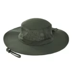 Chapeau safari respirant unisexe vert