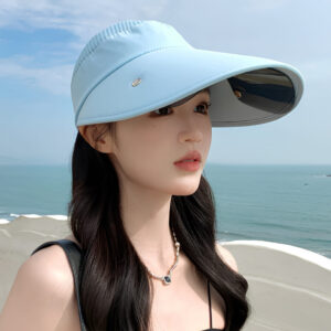 Chapeau anti-UV avec visière rétractable