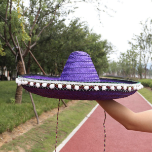 Chapeau de paille mexicain coloré