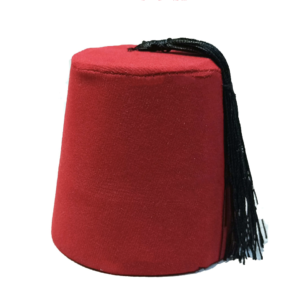 Grand chapeau fez turc rouge
