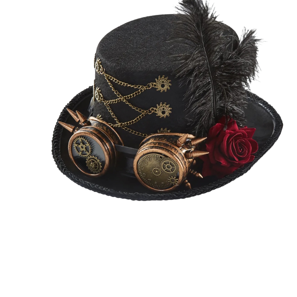 Chapeau Haut De Forme Chapeau Noir De Pèlerin Pour Adulte Avec Boucle