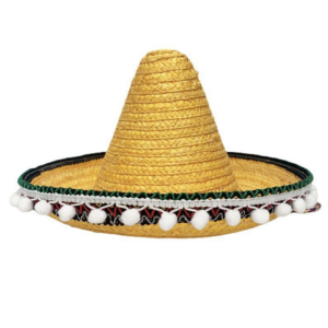 Chapeau de paille mexicain coloré
