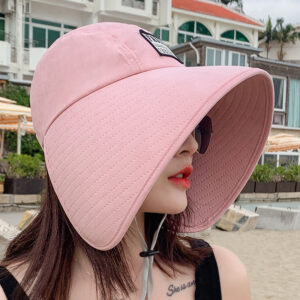 Chapeau anti UV pliable à large bord pour femmes