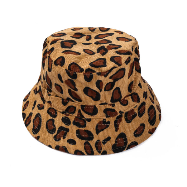 Chapeau type bob, à motif léopard pour bébés, de couleur marron
