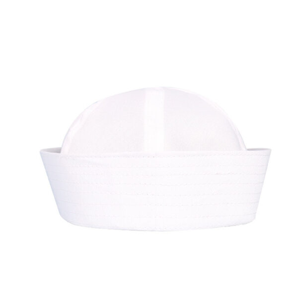Chapeau marin, sans bord, blanc, pour enfant ou adulte, simple et confortable