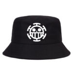 Bob à imprimé logo One Piece, en coton coloré sur fond blanc