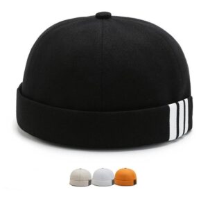 Chapeau homme bonne d'été style sport présenté en noir sur fond blanc puis les autres couleurs en dessous