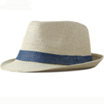 Chapeau trilby en paille respirant pour Homme et Femme présenté sur fond blanc