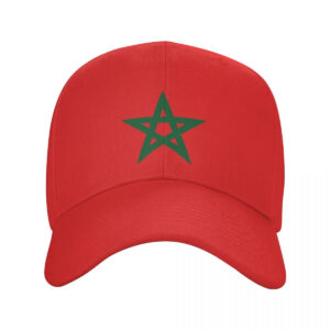 Casquette rouge unisexe Maroc