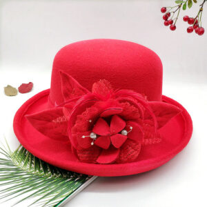 Chapeau melon de style français pour femmes