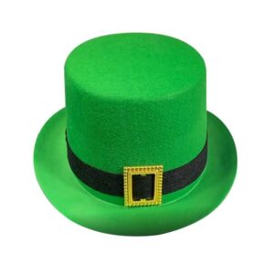 Chapeau St Patrick haut de forme en velours vert