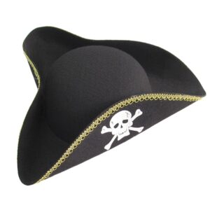 Chapeau pirate tricorn noir