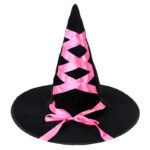 Chapeau Halloween coloré de sorcière de couleur rose