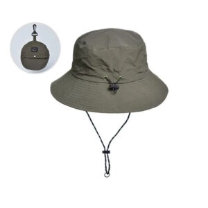 Chapeau aventurier pliable vert unisexe