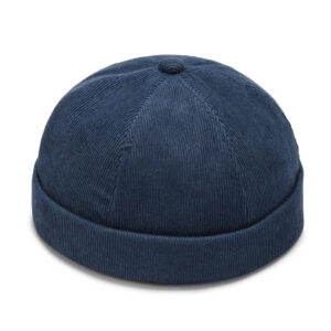 Chapeau breton en coton style docker de couleur bleu
