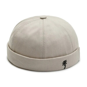 Chapeau breton docker en coton de couleur beige