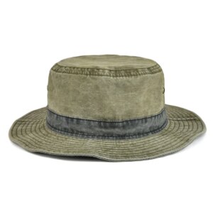 Chapeau aventurier en coton pour homme de couleur vert