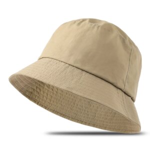 Chapeau aventurier unisexe à couleur unie beige