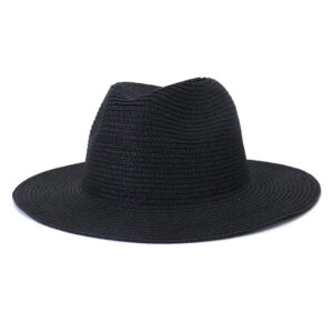 Chapeaux Panama coloré de soleil unisexe de couleur noir