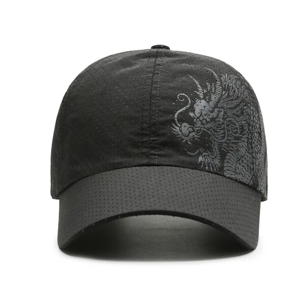 Casquette de Baseball avec dragon chinois de couleur noir