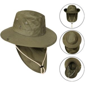 Chapeau anti UV avec protection de la nuque pour homme