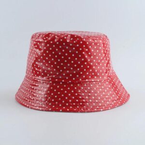 Chapeau de pluie à pois style bob pour femme