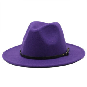 Chapeau borsalino avec galon fin et noir
