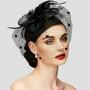 Chapeau bibi mariage à fleurs avec voilette : l’accessoire chic qui sublime votre tenue de cérémonie avec élégance et féminité.